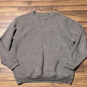 Bollé Golf Brown Textured Fleece Crewneck Sweatshirt